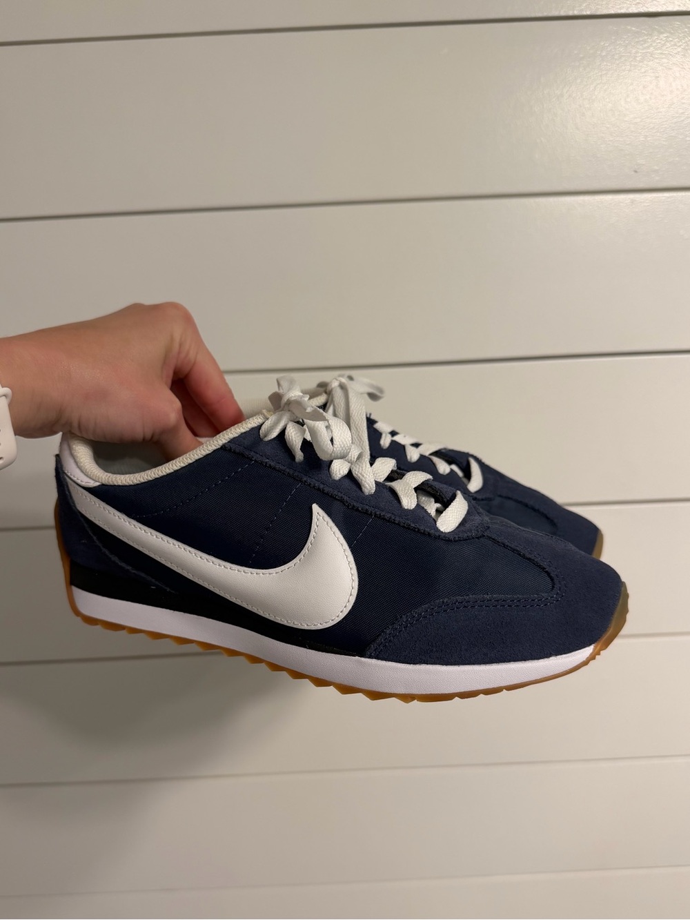Nike Navy White Gum Classic Runner Sneakers